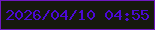 文字の大きさ：2、枠の色：6f18bf、背景の色：16180d、文字の色：4c09d4 無料ブログパーツのブログ時計