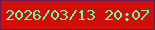 文字の大きさ：5、枠の色：6f194b、背景の色：d00f0b、文字の色：6ffaa6 無料ブログパーツのブログ時計