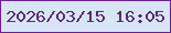 文字の大きさ：4、枠の色：6f1c9d、背景の色：d7e6f5、文字の色：5c2878 無料ブログパーツのブログ時計