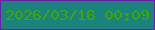 文字の大きさ：3、枠の色：6f1ea6、背景の色：1b837e、文字の色：41a601 無料ブログパーツのブログ時計
