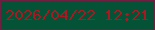文字の大きさ：3、枠の色：6f2040、背景の色：045336、文字の色：a61b23 無料ブログパーツのブログ時計