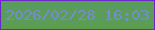 文字の大きさ：4、枠の色：6f25c6、背景の色：5b9c58、文字の色：748cd2 無料ブログパーツのブログ時計