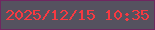 文字の大きさ：4、枠の色：6f2760、背景の色：55525f、文字の色：f63a42 無料ブログパーツのブログ時計