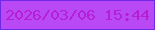 文字の大きさ：4、枠の色：6f29e7、背景の色：b849f4、文字の色：b61ed1 無料ブログパーツのブログ時計
