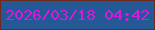 文字の大きさ：2、枠の色：6f2a1e、背景の色：245995、文字の色：db19de 無料ブログパーツのブログ時計