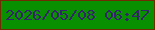 文字の大きさ：5、枠の色：6f2c02、背景の色：099000、文字の色：32256a 無料ブログパーツのブログ時計