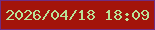 文字の大きさ：3、枠の色：6f2d82、背景の色：a3140b、文字の色：bae297 無料ブログパーツのブログ時計