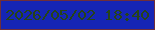 文字の大きさ：4、枠の色：6f2e39、背景の色：1525b5、文字の色：264318 無料ブログパーツのブログ時計
