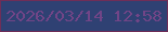 文字の大きさ：4、枠の色：6f2e58、背景の色：2f4173、文字の色：714587 無料ブログパーツのブログ時計
