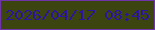 文字の大きさ：1、枠の色：6f33aa、背景の色：3c4410、文字の色：2c159d 無料ブログパーツのブログ時計
