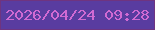 文字の大きさ：4、枠の色：6f3480、背景の色：593ca0、文字の色：d06ad3 無料ブログパーツのブログ時計