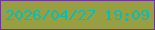 文字の大きさ：5、枠の色：6f359f、背景の色：989e42、文字の色：0bbcb0 無料ブログパーツのブログ時計