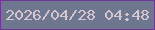 文字の大きさ：5、枠の色：6f3695、背景の色：6f7790、文字の色：d6c6cf 無料ブログパーツのブログ時計