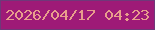 文字の大きさ：3、枠の色：6f3879、背景の色：9e1a77、文字の色：e89e8c 無料ブログパーツのブログ時計