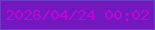 文字の大きさ：1、枠の色：6f3cc7、背景の色：7317be、文字の色：b709d8 無料ブログパーツのブログ時計