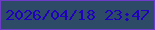 文字の大きさ：4、枠の色：6f3cc9、背景の色：2d4b67、文字の色：2000bf 無料ブログパーツのブログ時計