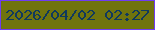 文字の大きさ：1、枠の色：6f3cf3、背景の色：70740e、文字の色：10395d 無料ブログパーツのブログ時計