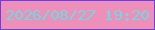 文字の大きさ：1、枠の色：6f3ee1、背景の色：ed8fb8、文字の色：6ed9e1 無料ブログパーツのブログ時計