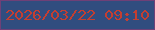 文字の大きさ：4、枠の色：6f4077、背景の色：314d7f、文字の色：c43e31 無料ブログパーツのブログ時計