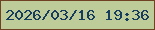 文字の大きさ：4、枠の色：6f4223、背景の色：becc99、文字の色：163d5d 無料ブログパーツのブログ時計