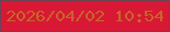 文字の大きさ：5、枠の色：6f4352、背景の色：d81835、文字の色：c76627 無料ブログパーツのブログ時計