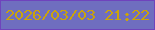 文字の大きさ：2、枠の色：6f43bc、背景の色：6f6ebf、文字の色：caa30b 無料ブログパーツのブログ時計