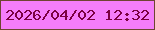 文字の大きさ：1、枠の色：6f4432、背景の色：f57dfa、文字の色：7b0041 無料ブログパーツのブログ時計