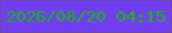 文字の大きさ：2、枠の色：6f46ad、背景の色：713fef、文字の色：11bc0d 無料ブログパーツのブログ時計