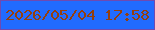 文字の大きさ：5、枠の色：6f4ab1、背景の色：216bff、文字の色：943f0d 無料ブログパーツのブログ時計