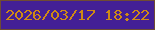 文字の大きさ：5、枠の色：6f4b33、背景の色：431f96、文字の色：cf8a14 無料ブログパーツのブログ時計