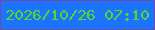 文字の大きさ：3、枠の色：6f4ca9、背景の色：1b73fe、文字の色：4cde27 無料ブログパーツのブログ時計