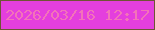 文字の大きさ：4、枠の色：6f5434、背景の色：e43fdd、文字の色：f373b9 無料ブログパーツのブログ時計