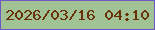 文字の大きさ：5、枠の色：6f57c5、背景の色：a0c294、文字の色：693108 無料ブログパーツのブログ時計