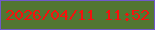 文字の大きさ：1、枠の色：6f59cb、背景の色：527632、文字の色：f6110d 無料ブログパーツのブログ時計