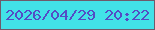 文字の大きさ：4、枠の色：6f5a6b、背景の色：42e1e8、文字の色：544cc5 無料ブログパーツのブログ時計