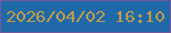 文字の大きさ：2、枠の色：6f5a9b、背景の色：2069a9、文字の色：c09c47 無料ブログパーツのブログ時計