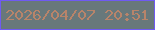 文字の大きさ：5、枠の色：6f5af2、背景の色：68787b、文字の色：b8846a 無料ブログパーツのブログ時計