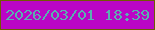 文字の大きさ：4、枠の色：6f5c03、背景の色：ba06c6、文字の色：59b1b0 無料ブログパーツのブログ時計