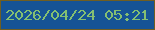 文字の大きさ：1、枠の色：6f5e21、背景の色：155395、文字の色：84be72 無料ブログパーツのブログ時計