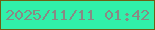 文字の大きさ：3、枠の色：6f6014、背景の色：31f0aa、文字の色：898984 無料ブログパーツのブログ時計