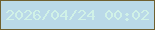 文字の大きさ：1、枠の色：6f6030、背景の色：bad9e8、文字の色：d0f1e7 無料ブログパーツのブログ時計