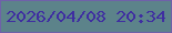 文字の大きさ：2、枠の色：6f61a9、背景の色：5c838a、文字の色：3f2ea1 無料ブログパーツのブログ時計