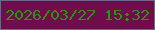 文字の大きさ：1、枠の色：6f648b、背景の色：6f0c4b、文字の色：2b910f 無料ブログパーツのブログ時計