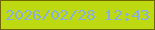 文字の大きさ：3、枠の色：6f6702、背景の色：bdd912、文字の色：8aafda 無料ブログパーツのブログ時計
