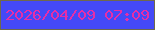 文字の大きさ：1、枠の色：6f694b、背景の色：4449f7、文字の色：e62ea7 無料ブログパーツのブログ時計