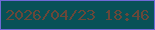 文字の大きさ：3、枠の色：6f69d6、背景の色：085157、文字の色：694739 無料ブログパーツのブログ時計