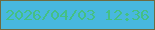 文字の大きさ：2、枠の色：6f6a3f、背景の色：48b8de、文字の色：44c084 無料ブログパーツのブログ時計