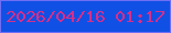 文字の大きさ：5、枠の色：6f6ef4、背景の色：1150e4、文字の色：d42f8b 無料ブログパーツのブログ時計