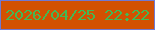 文字の大きさ：5、枠の色：6f79d3、背景の色：d25102、文字の色：43b954 無料ブログパーツのブログ時計