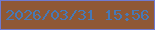 文字の大きさ：2、枠の色：6f7ad0、背景の色：8f5835、文字の色：4679b7 無料ブログパーツのブログ時計
